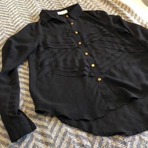 Love Tree Clothing Black Button-Up Top - Small